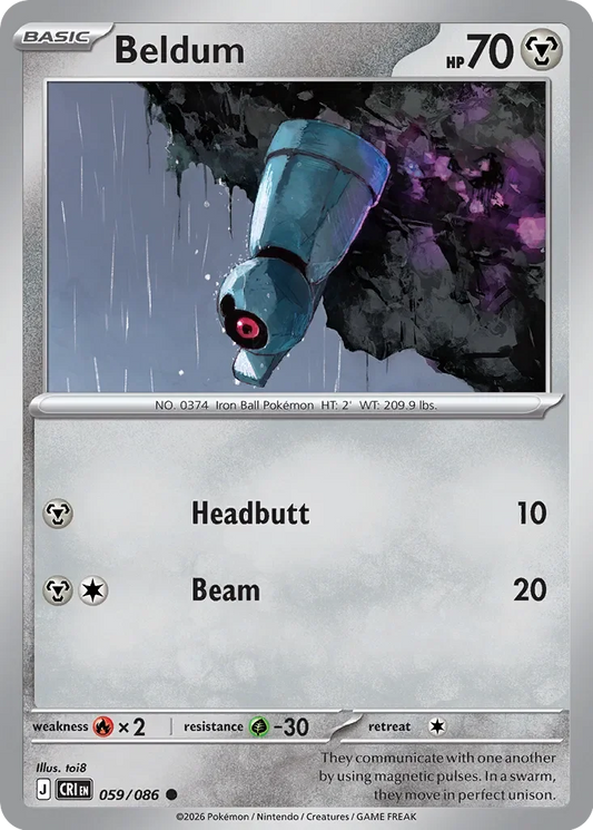 CRI059/086 - Beldum Reverse Holo