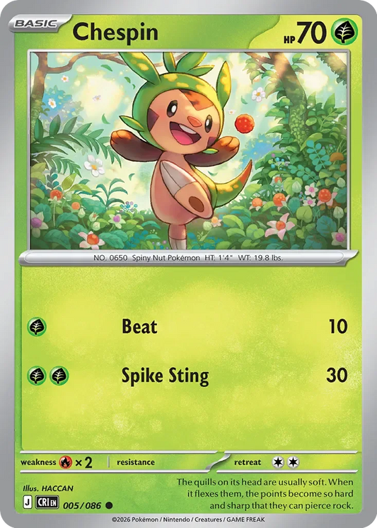 CRI005/086 - Chespin Reverse Holo