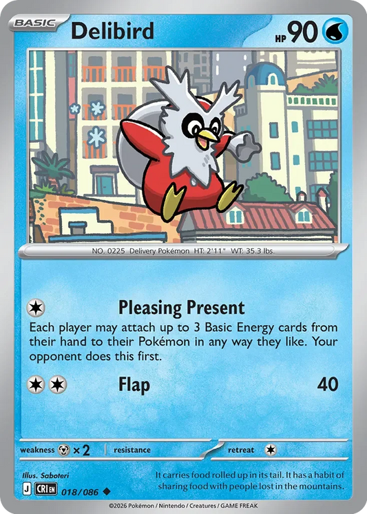 CRI018/086 - Delibird Reverse Holo