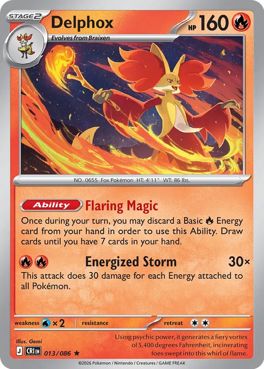 CRI013/086 - Delphox Reverse Holo