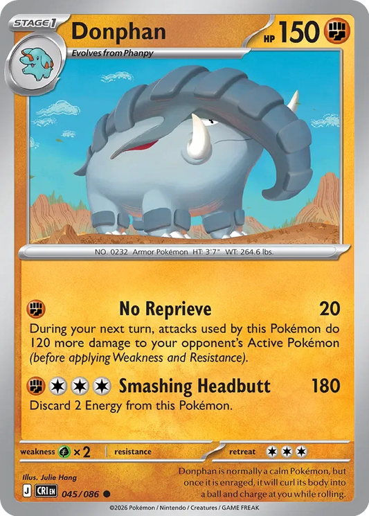 CRI045/086 - Donphan Reverse Holo