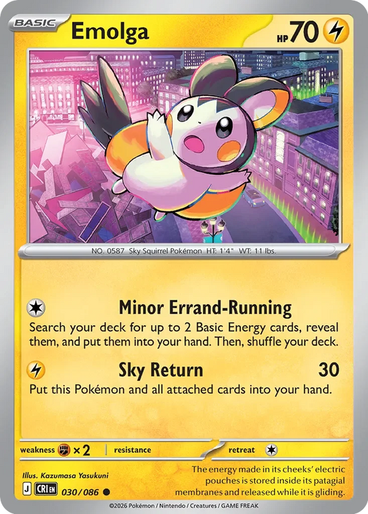 CRI030/086 - Emolga Reverse Holo