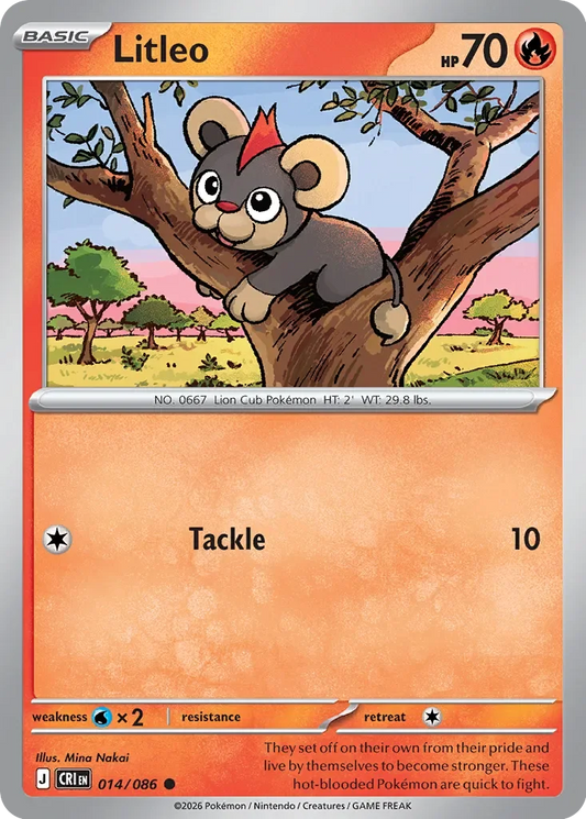 CRI014/086 - Litleo Reverse Holo