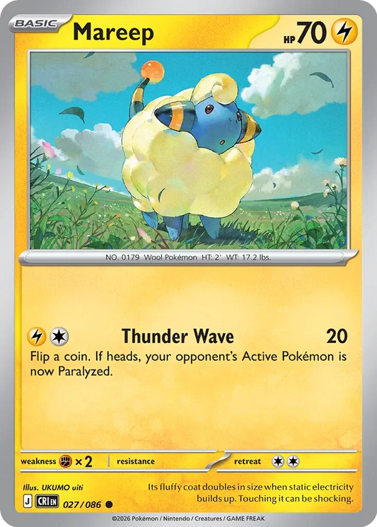 CRI027/086 - Mareep Reverse Holo