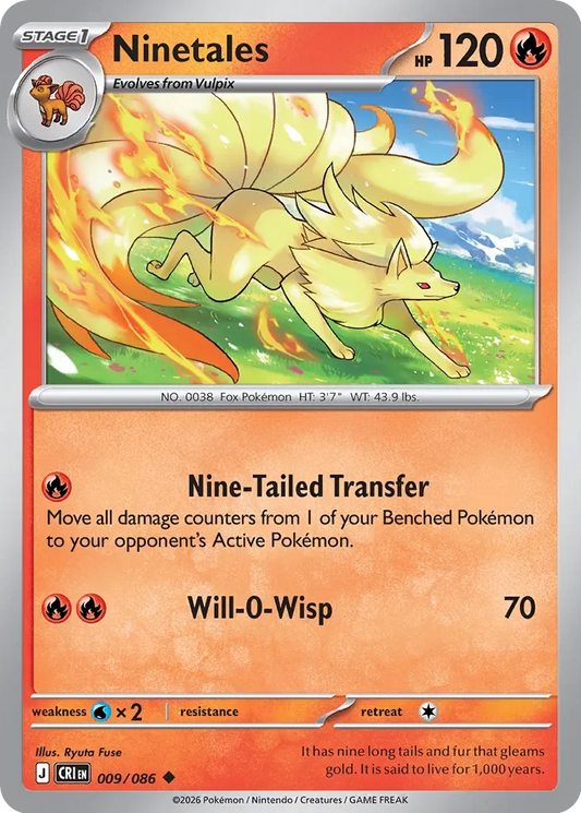 CRI009/086 - Ninetales Reverse Holo