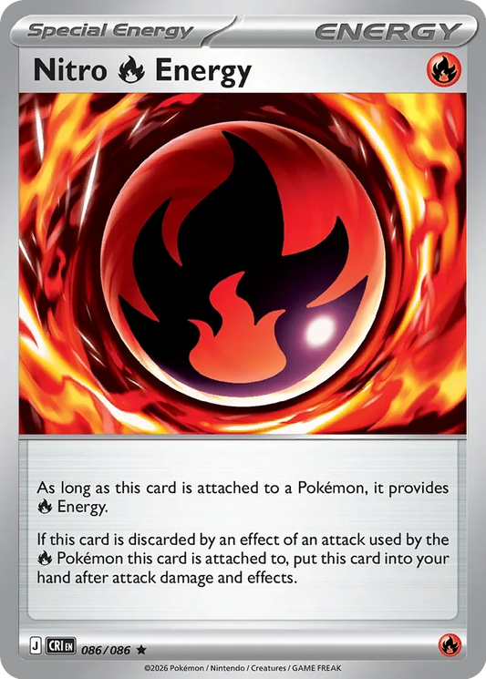 CRI086/086 - Nitro Fire Energy Reverse Holo