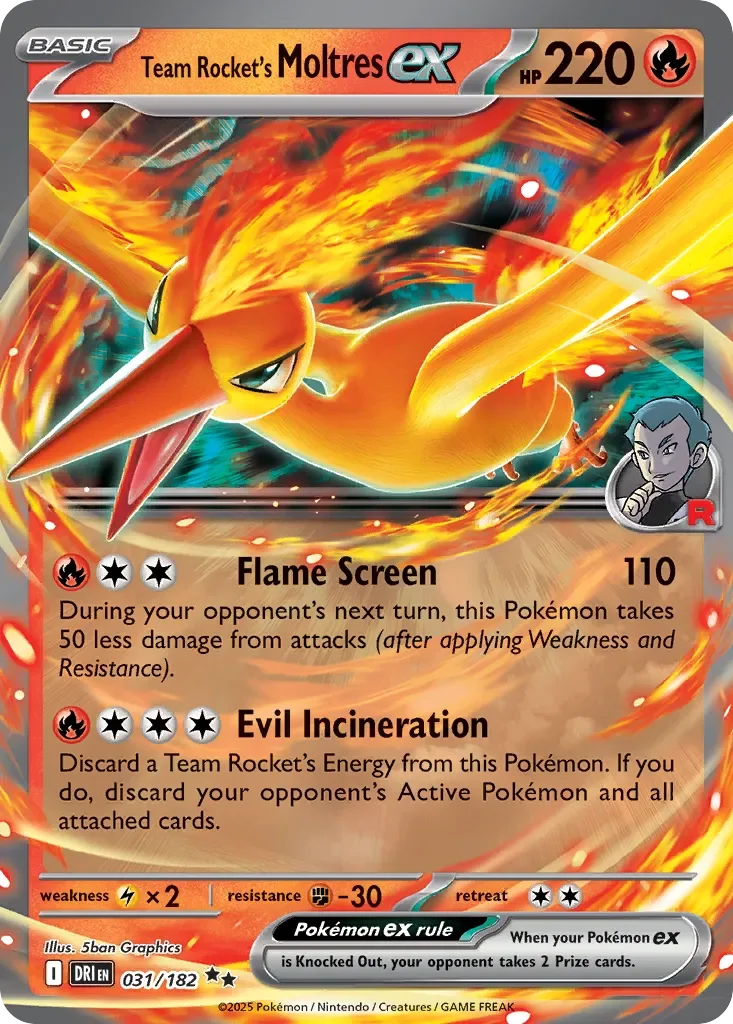 DRI031/182 - Team Rocket's Moltres ex