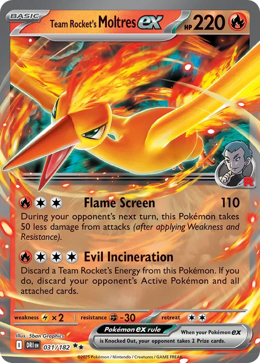 DRI031/182 - Team Rocket's Moltres ex