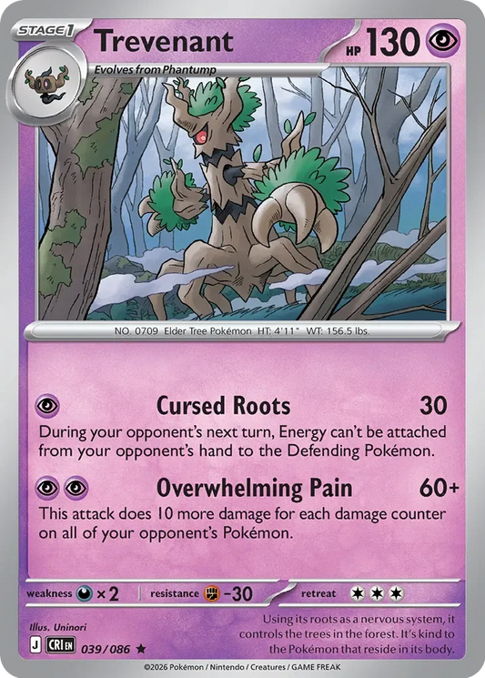 CRI039/086 - Trevenant Reverse Holo