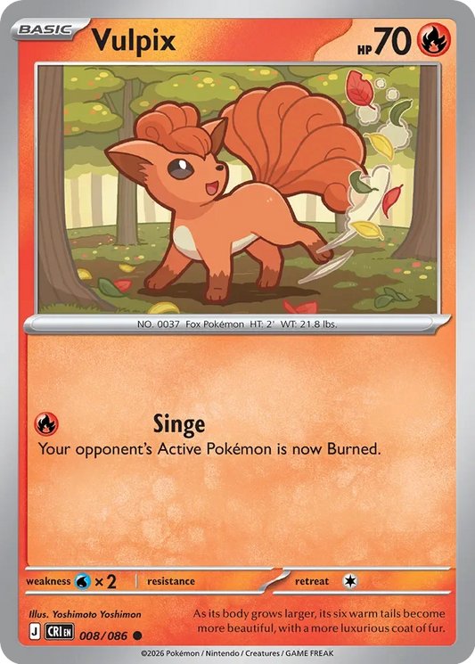 CRI008/086 - Vulpix Reverse Holo