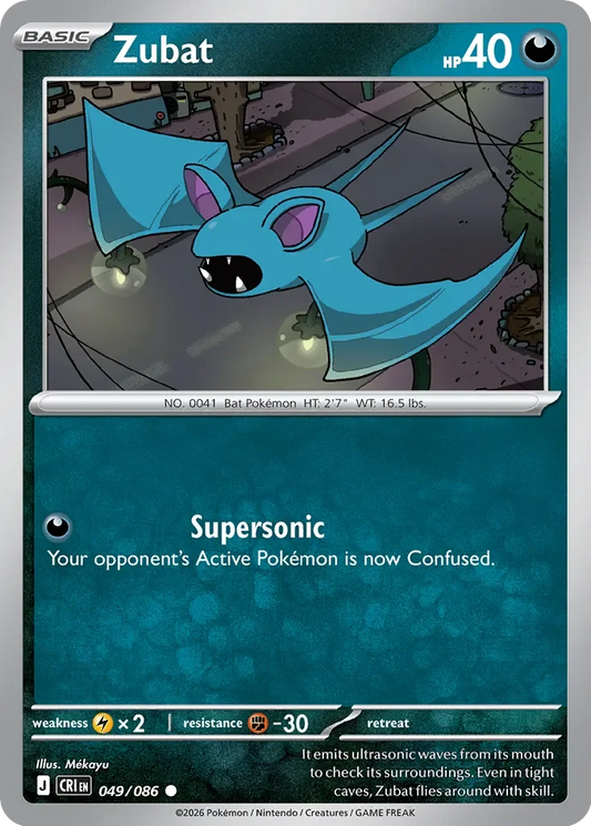 CRI049/086 - Zubat Reverse Holo