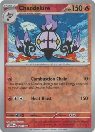 OBF038/197 - Chandelure Reverse Holo