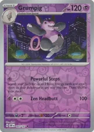 OBF091/197 - Grumpig Reverse Holo