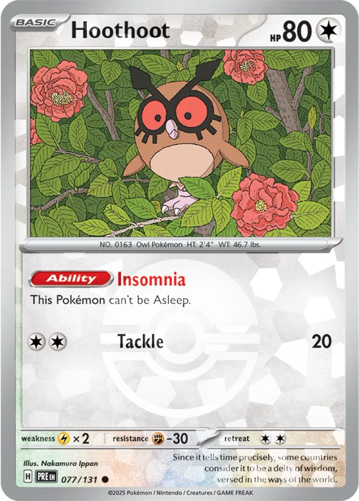PRE077/131PB - Hoothoot Poke Ball