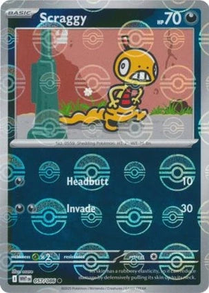 WHT057/086PB - Scraggy Poke Ball